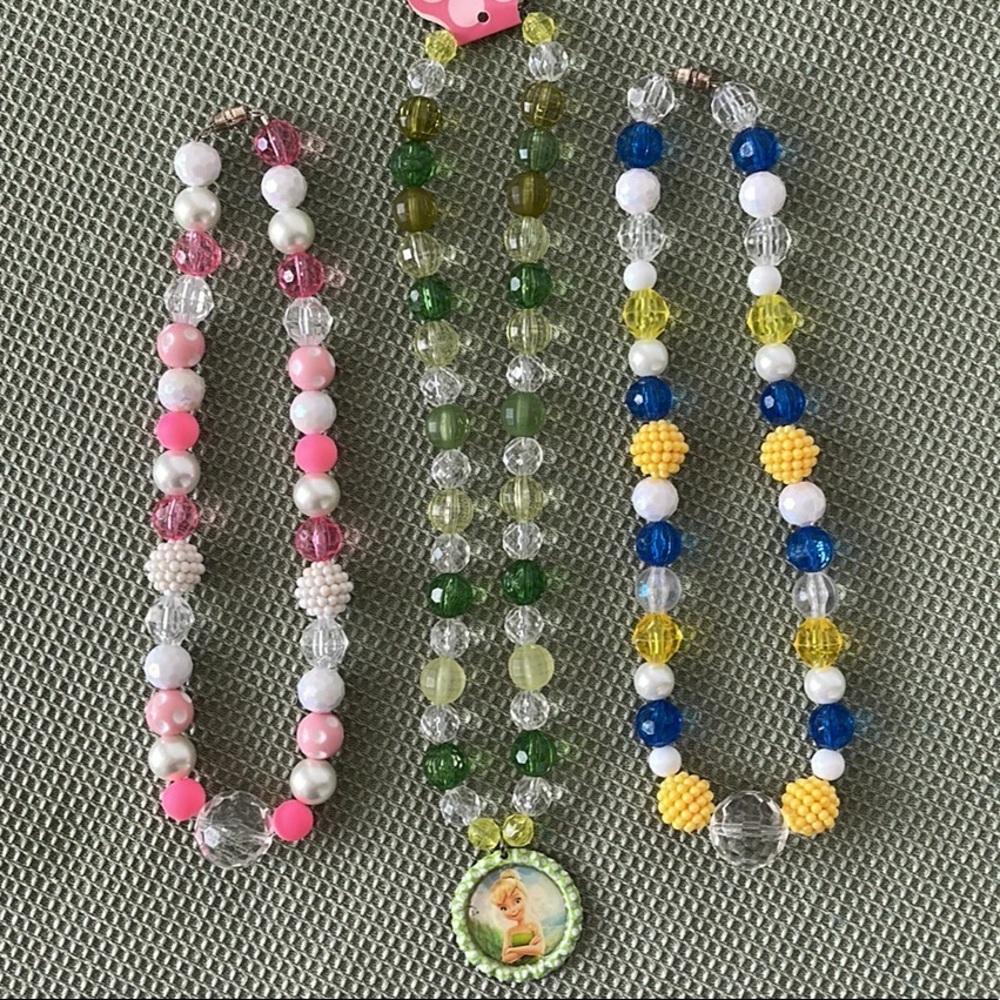 Disney inspired bubblegum chunky necklaces for kids babies set of 3 - NWT
